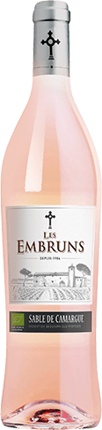 Bouteille de vin rosé IGP Vin Rosé Sable De Camargue Bio « Les Embruns », millésime 2025/2026 — vignoble Languedoc