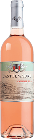 Bouteille de vin rosé AOC Vin Rosé Corbières « Castelmaure », millésime 2025/2026 — vignoble Languedoc