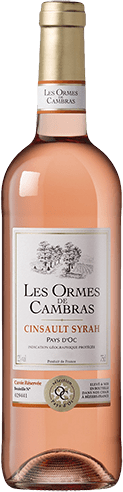 Bouteille de vin rose — IGP(2) VIN ROSÉ PAYS D’OC CINSAULT SYRAH LES ORMES DE CAMBRAS