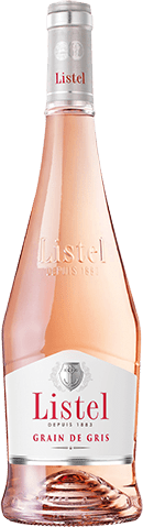 Bouteille de vin rosé IGP Vin Rosé Pays D’OC Gris Listel « Grain De Gris », millésime 2025/2026 — vignoble Languedoc
