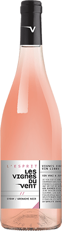 Bouteille de vin rose — IGP(2) VIN ROSÉ CÔTES CATALANES LES VIGNES DU VENT