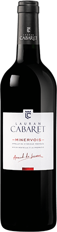 Bouteille de vin rouge — AOP(1) VIN ROUGE MINERVOIS LAURAN CABARET