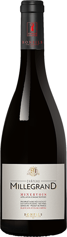 Bouteille de vin rouge — AOP(1) VIN ROUGE MINERVOIS CHÂTEAU MILLEGRAND