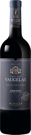 Bouteille de vin rouge — AOP(1) VIN ROUGE CORBIÈRES CHÂTEAU VAUGELAS