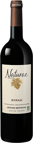 Bouteille de vin rouge — IGP(2) VIN ROUGE PAYS D’OC SYRAH BIO** NATURAE GÉRARD BERTRAND