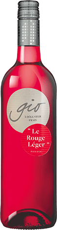Bouteille de vin rouge — IGP(2) VIN ROUGE PAYS D’OC GIO LE ROUGE LÉGER