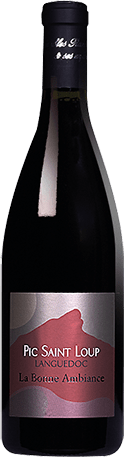 Bouteille de vin rouge AOP Vin Rouge Pic Saint-loup « La Bonne Ambiance », millésimes 2025 à 2028 — vignoble Languedoc
