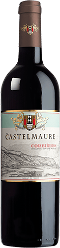 Bouteille de vin rouge — AOP(1) VIN ROUGE CORBIÈRES CASTELMAURE