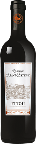 Bouteille de vin rouge — AOP(1) VIN ROUGE FITOU RÉSERVE SAINT-ESTÈVE