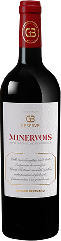 Bouteille de vin rouge — AOP(1) VIN ROUGE MINERVOIS RÉSERVE GÉRARD BERTRAND