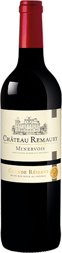 Bouteille de vin rouge — AOP(1) VIN ROUGE MINERVOIS GRANDE RÉSERVE CHÂTEAU REMAURY GÉRARD BERTRAND