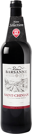 Bouteille de vin rouge — AOP(1) VIN ROUGE SAINT-CHINIAN PRIEUR BARSANNE