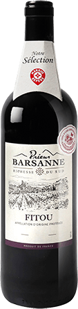 Bouteille de vin rouge — AOP(1) VIN ROUGE FITOU* PRIEUR BARSANNE