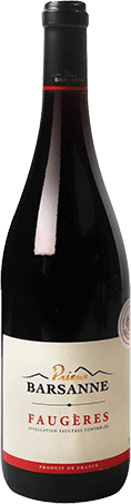 Bouteille de vin rouge — AOP(1) VIN ROUGE FAUGÈRES* PRIEUR BARSANNE