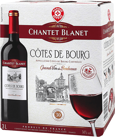Bouteille de vin rouge — AOP(1) VIN ROUGE CÔTES DE BOURG* CHANTET BLANET