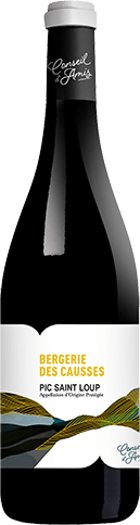 Bouteille de vin rouge AOP Vin Rouge Pic Saint-loup « Bergerie Des Causses Conseils D’amis », millésime 2025/2026 — vignoble Languedoc