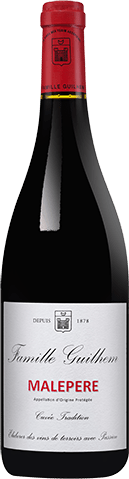 Bouteille de vin rouge — AOP(1) VIN ROUGE MALEPERE FAMILLE GUILHEM CUVÉE TRADITION