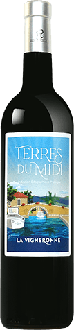 Bouteille de vin rouge — IGP(2) VIN ROUGE TERRES DU MIDI LA VIGNERONNE