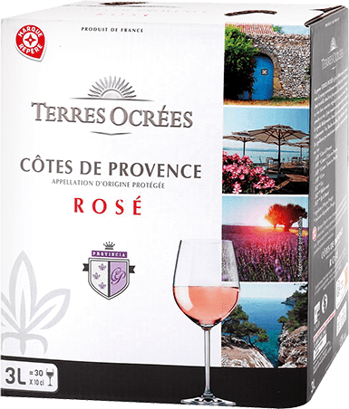 Bouteille de vin rose — AOP(1) VIN ROSÉ CÔTES DE PROVENCE TERRES OCRÉES
