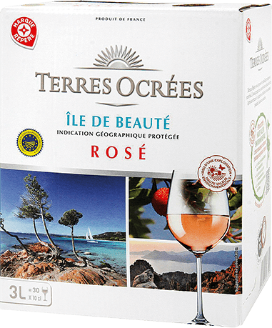 Bouteille de vin rose — IGP(2) VIN ROSÉ ÎLE DE BEAUTÉ* TERRES OCRÉES