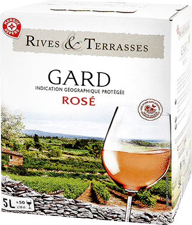 Bouteille de vin rose — IGP(2) VIN ROSÉ GARD* RIVES & TERRASSES