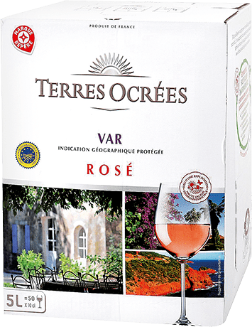 Bouteille de vin rose — IGP(2) VIN ROSÉ VAR* TERRES OCRÉES