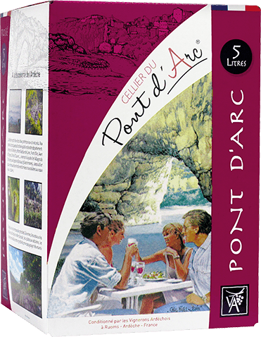 Bouteille de vin rouge — IGP(2) VIN ROUGE ARDÈCHE CELLIER DU PONT D’ARC