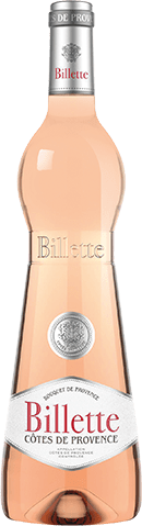 Bouteille de vin rosé AOP Vin Rosé Côtes De Provence « Billette », millésime 2025/2026 — vignoble Provence & Corse