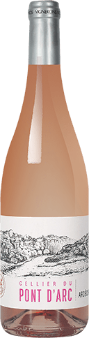 Bouteille de vin rosé IGP Vin Rosé Ardèche « Pont D’arc », millésime 2025/2026 — vignoble Provence & Corse