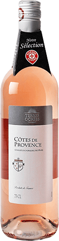 Bouteille de vin rosé AOP Vin Rosé Côtes De Provence « Terres Ocrées », millésime 2025/2026 — vignoble Provence & Corse