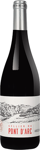 Bouteille de vin rouge IGP Vin Rouge Ardèche « Pont D’arc », millésime 2025/2026 — vignoble Provence & Corse