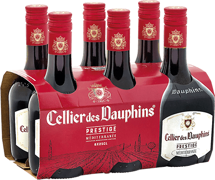 Bouteille de vin rouge IGP Vin Rouge Méditerranée « Prestige Cellier Des Dauphins », millésime 2025/2026 — vignoble Provence & Corse