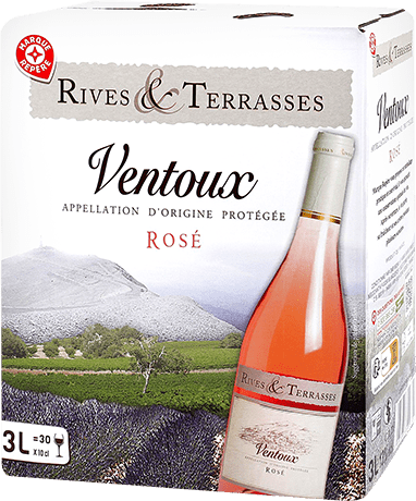 Bouteille de vin rose — AOP(1) VIN ROSÉ VENTOUX RIVES & TERRASSES