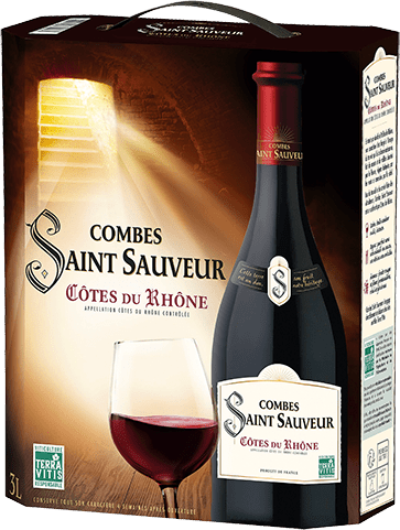 Bouteille de vin rouge — AOP(1) VIN ROUGE CÔTES DU RHÔNE COMBES SAINT-SAUVEUR