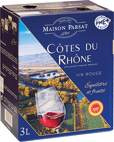 Bouteille de vin rouge — AOP(1) VIN ROUGE CÔTES DU RHÔNE JL. PARSAT