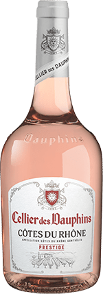 Bouteille de vin rosé AOP Vin Rosé Côtes Du Rhône Prestige « Cellier Des Dauphins », millésime 2025/2026 — vignoble Rhône