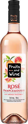Bouteille de vin Boisson Aromatisée À Base De Vin Rosé Pamplemousse « Fruits And Wine »