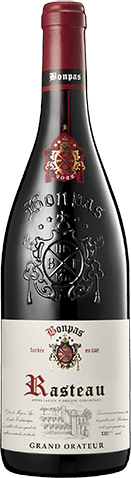Bouteille de vin rouge AOP Vin Rouge Rasteau « Bonpas », millésime 2025/2026 — vignoble Rhône