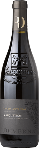 Bouteille de vin rouge AOP Vin Rouge Vacqueyras « Romain Duvernay », millésime 2025/2026 — vignoble Rhône