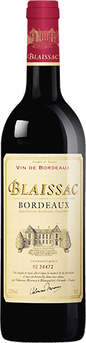 Bouteille de vin rouge — AOP(1) VIN ROUGE BORDEAUX BLAISSAC