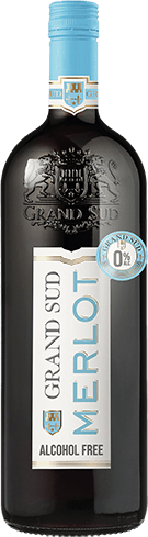 Bouteille de vin IGP Pays D’OC Merlot Sans Alcool « Grand Sud »