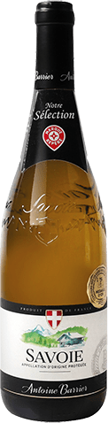 Bouteille de vin blanc AOP Vin Blanc Vin De Savoie « Antoine Barrier », millésime 2025/2026 — vignoble Bourgogne