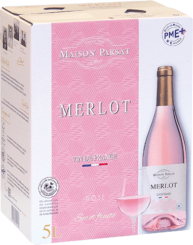 Bouteille de vin rose — VIN ROSÉ DE FRANCE MERLOT* MAISON PARSAT