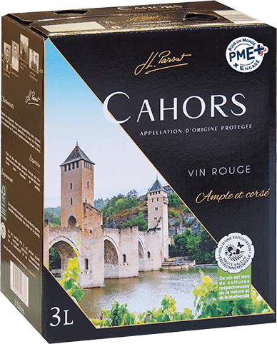 Bag-in-box de vin rouge AOP Vin Rouge Cahors « Jl. Parsat », millésime 2025/2026 — vignoble Sud-ouest