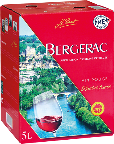 Bouteille de vin rouge — AOP(1) VIN ROUGE BERGERAC JL. PARSAT
