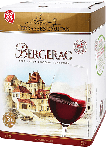 Bouteille de vin rouge — AOP(1) VIN ROUGE BERGERAC* TERRASSES D’AUTAN