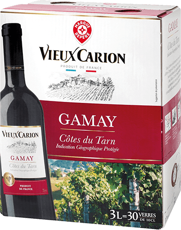 Bag-in-box de vin rouge IGP Vin Rouge Côtes Du Tarn Gamay « Vieux Carion », millésime 2025/2026 — vignoble Sud-ouest