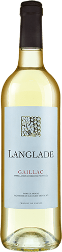 Bouteille de vin blanc — AOP(1) VIN BLANC GAILLAC DOUX CHÂTEAU LANGLADE