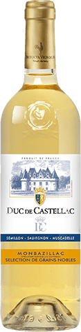 Bouteille de vin blanc — AOP(1) VIN BLANC MONBAZILLAC MOELLEUX DUC DE CASTELLAC