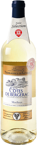 Bouteille de vin blanc — AOP(1) VIN BLANC CÔTES DE BERGERAC MOELLEUX* TERRASSES D’AUTAN